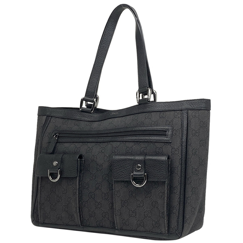 Gucci GG tote bag shoulder handbag canvas black